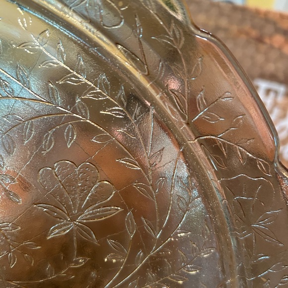 Vintage Louisa Gold Iridescent Platter / Cake Server Sz 13 5/8” - Picture 6 of 9